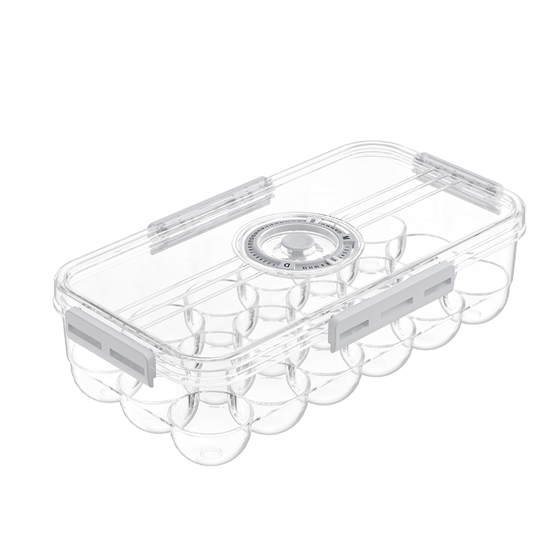 Ułożenie 18-haltowego pojemnika do przechowywania jajek z pokrywką tracker 