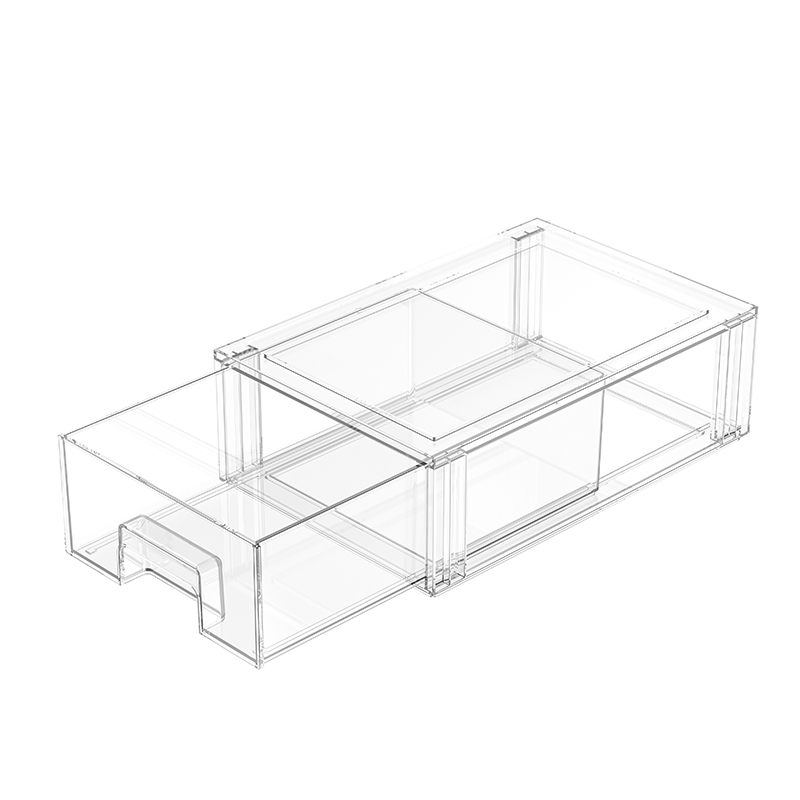 Clear Poly kwasowy organizator szuflady do przechowywania z uchwytami